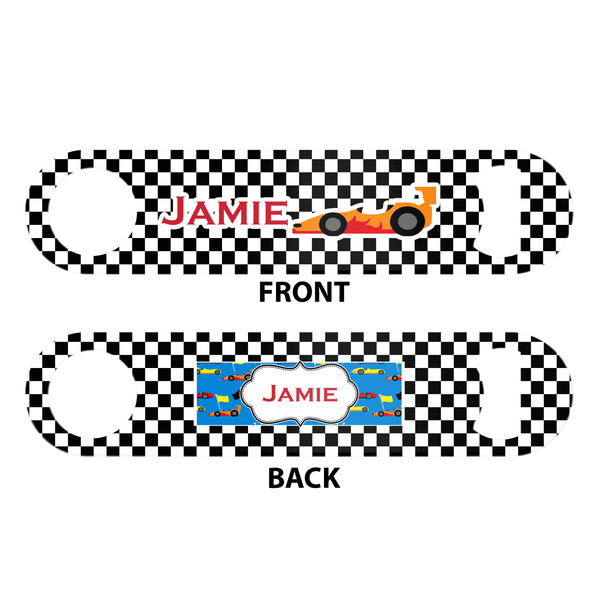 Checkers & Racecars Bar Bottle Opener - White - Approval