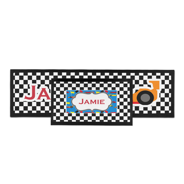 Checkers & Racecars Bar Mat - Parent Main