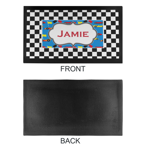 Checkers & Racecars Bar Mat - Small - APPROVAL