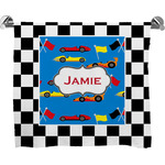 Checkers & Racecars Bath Towel (Personalized)