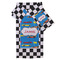 Checkers & Racecars Bath Towel Set - 3 Pcs (Personalized)