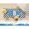Checkers & Racecars Beach Towel Lifestyle