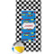 Checkers & Racecars Beach Towel w/ Beach Ball