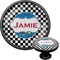 Checkers & Racecars Black Custom Cabinet Knob (Front and Side)