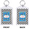 Checkers & Racecars Bling Keychain (Front + Back)