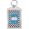 Checkers & Racecars Bling Keychain (Personalized)