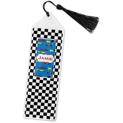 Checkers & Racecars Book Mark w/Tassel (Personalized)