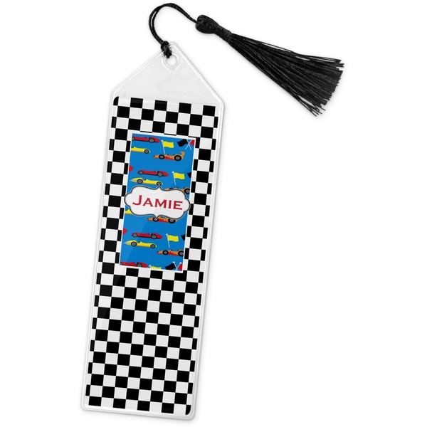 Custom Checkers & Racecars Book Mark w/Tassel (Personalized)