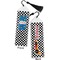 Checkers & Racecars Bookmark with tassel - Front and Back