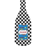 Checkers & Racecars Bottle Shaped Cutting Board (Personalized)
