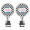 Checkers & Racecars Bottle Stopper - Front and Back