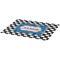 Checkers & Racecars Burlap Placemat (Angle View)