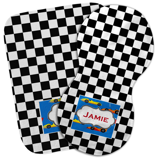 Custom Checkers & Racecars Burp Cloth (Personalized)