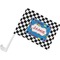 Checkers & Racecars Car Flag w/ Pole
