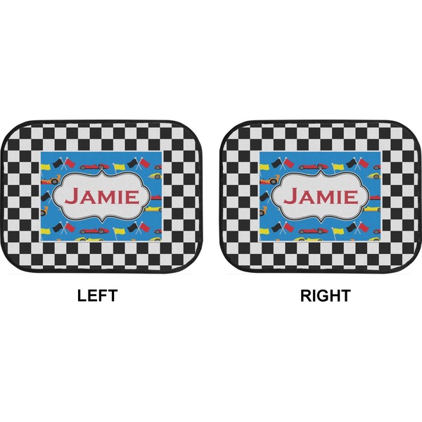 Checkers & Racecars Car Floor Mats (Back Seat) (Approval)