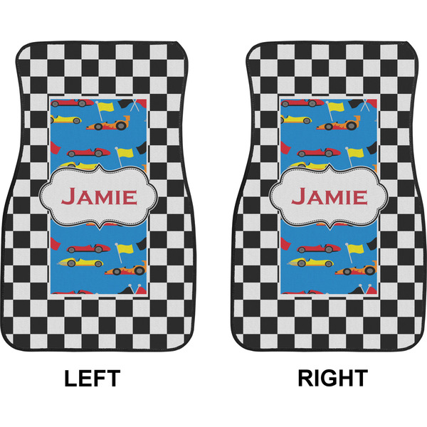 Checkers & Racecars Car Mat Front - Approval