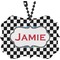 Checkers & Racecars Car Ornament (Front)