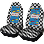 Checkers & Racecars Car Seat Covers (Set of Two) (Personalized)