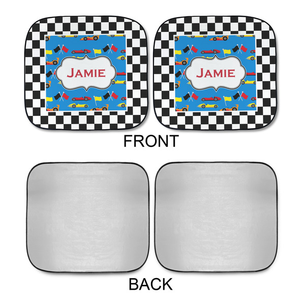 Checkers & Racecars Car Sun Shades - APPROVAL
