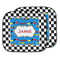 Checkers & Racecars Car Sun Shade - Two Piece (Personalized)
