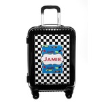 Checkers & Racecars Carry On Hard Shell Suitcase (Personalized)