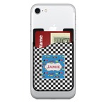 Checkers & Racecars 2-in-1 Cell Phone Credit Card Holder & Screen Cleaner (Personalized)