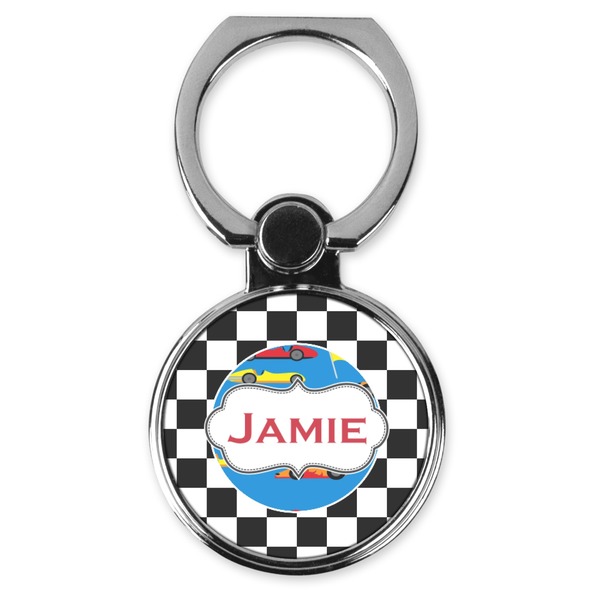Custom Checkers & Racecars Cell Phone Ring Stand & Holder (Personalized)