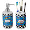 Checkers & Racecars Ceramic Bathroom Accessories Set (Personalized)
