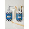 Checkers & Racecars Ceramic Bathroom Accessories - LIFESTYLE (toothbrush holder & soap dispenser)