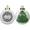 Checkers & Racecars Ceramic Christmas Ornament - X-Mas Tree (APPROVAL)