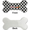 Checkers & Racecars Ceramic Flat Ornament - Bone Front & Back Single Print (APPROVAL)