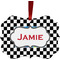 Checkers & Racecars Christmas Ornament (Front View)