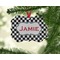 Checkers & Racecars Christmas Ornament (On Tree)