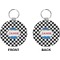 Checkers & Racecars Circle Keychain (Front + Back)
