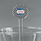 Checkers & Racecars 5.5" Round Plastic Stir Sticks - Clear (Personalized)