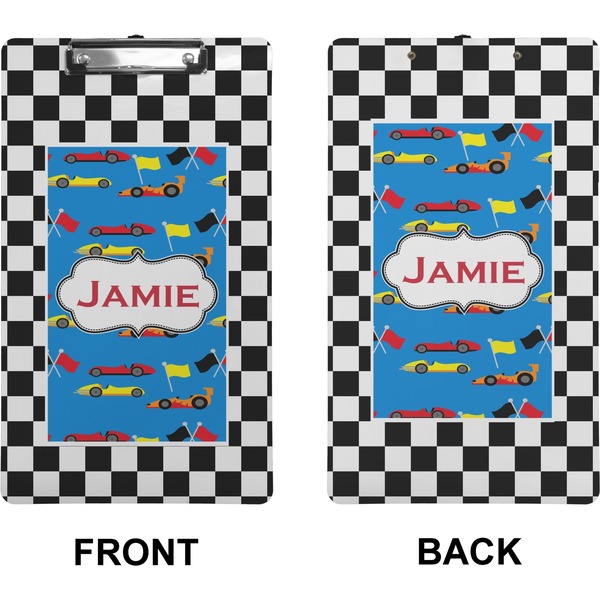 Checkers & Racecars Clipboard (Legal) (Front + Back)