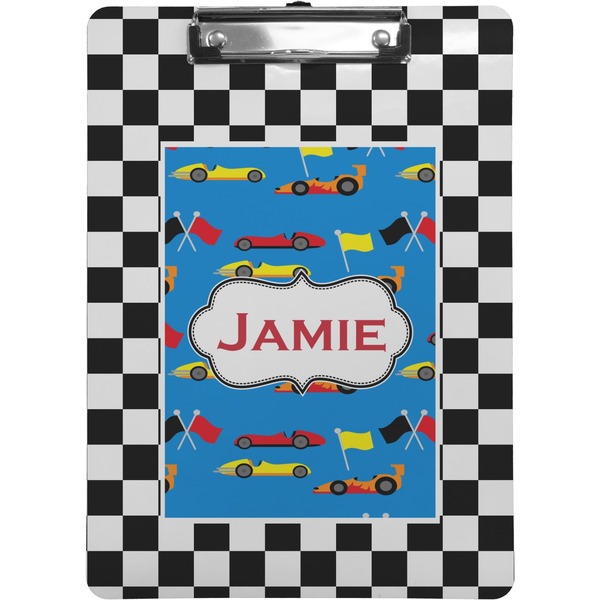 Custom Checkers & Racecars Clipboard (Personalized)