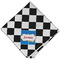 Checkers & Racecars Cloth Napkins - Personalized Dinner (Folded Four Corners)