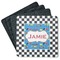 Checkers & Racecars Coaster Rubber Back - Main
