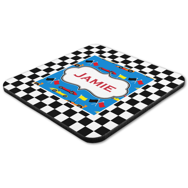 Checkers & Racecars Coaster Set - FLAT (one)