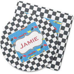 Checkers & Racecars Rubber Backed Coaster (Personalized)