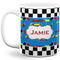 Checkers & Racecars Coffee Mug - 11 oz - Full- White