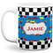 Checkers & Racecars 11 Oz Coffee Mug - White (Personalized)