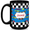 Checkers & Racecars Coffee Mug - 15 oz - Black Full