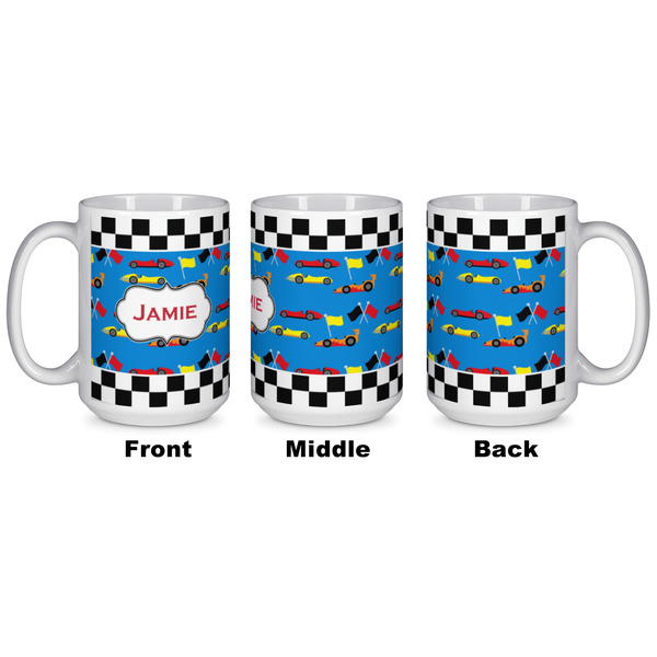Checkers & Racecars Coffee Mug - 15 oz - White APPROVAL