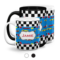 Checkers & Racecars Coffee Mug (Personalized)