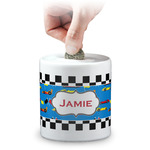 Checkers & Racecars Coin Bank (Personalized)