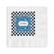 Checkers & Racecars Coined Cocktail Napkin - Front View