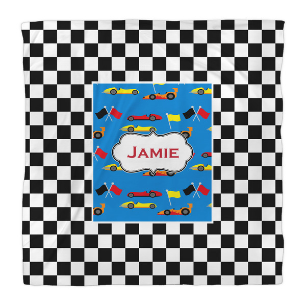 Checkers & Racecars Comforter - Queen - Front