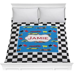 Checkers & Racecars Comforter - Full / Queen (Personalized)